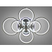 Потолочная люстра с диммером и LED подсветкой, цвет черный хром, 175W 8022/8BHR LED 3color dimmer