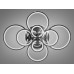 Потолочная люстра с диммером и LED подсветкой, цвет черный хром, 175W 8022/8BHR LED 3color dimmer