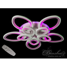 Светодиодная люстра с диммером 220W 8059/5+5WH LED 3color dimmer