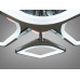 Потолочная люстра с диммером и LED подсветкой, цвет черный хром, 100W.