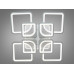 Потолочная LED люстра с димером и цветной подсветкой 190W.