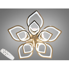 Стельова люстра з диммером та LED підсвічуванням, колір золото, 185W.