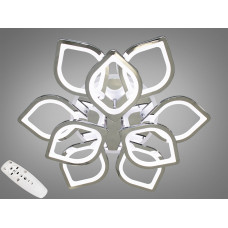 Потолочная люстра с диммером и LED подсветкой, цвет хром, 165W.