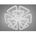 Потолочная LED люстра для кухни с диммером, подсветкой, 140Вт, белая