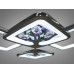 Потолочная люстра с диммером и LED подсветкой, цвет черный хром, 100W.