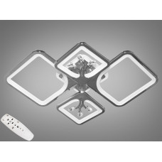 Потолочная люстра с диммером и LED подсветкой, цвет хром, 100W.