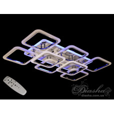 Потолочная люстра с диммером и LED подсветкой, цвет хром, 190W A8060/6+2HR LED 3color dimmer