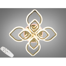Потолочная люстра с диммером и LED подсветкой, цвет хром, 120W.
