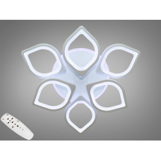 Люстра під стелю з диммером та LED підсвічуванням, 115W, біла люстра.
