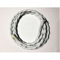 AMP кабель текстильний свитий 2x0.75 white