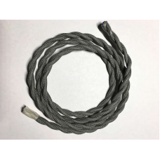 AMP кабель текстильный свитый 2x0.75 gray