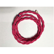 AMP кабель текстильный свитый 2x0.75 deep pink