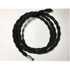 AMP кабель текстильный свитый 2x0.75 black